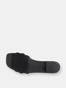 Dana Black Flat Sandals