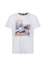 Load image into Gallery viewer, Mens Cline IV Graphic T-Shirt - White Summer Scene Print