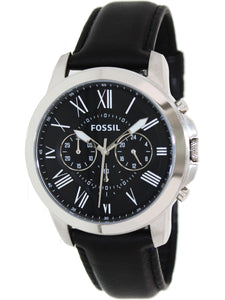 Grant FS4812 Elegant Japanese Movement Fashionable Chronograph Black Leather Watch