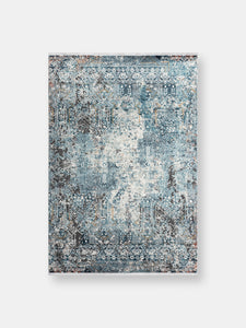 Azure Contemporary and Abstract Area Rug