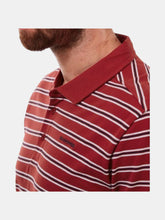 Load image into Gallery viewer, Craghoppers Mens Stanton Stripe Polo Shirt (Pompeian Red)