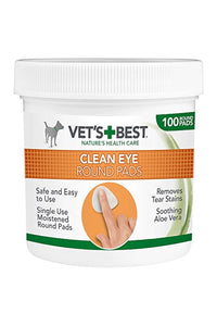 Vets Best Dog Eye Cleansing Pad (Pack of 100) (White/Green/Light Orange) (One Size)