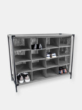 Load image into Gallery viewer, 16 Pair Non-Woven Shoe Rack, Grey