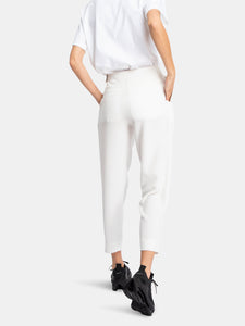 Trey White Pleated Pants