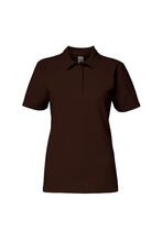 Load image into Gallery viewer, Gildan Softstyle Womens/Ladies Short Sleeve Double Pique Polo Shirt (Dark Chocolate)