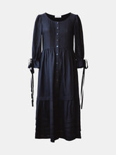 Load image into Gallery viewer, Lennox Dress in Black Linen