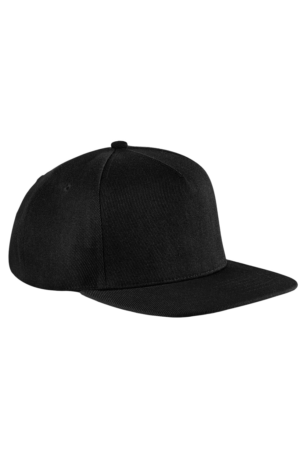 Beechfield Unisex Original Flat Peak Snapback Cap (Black/Black)