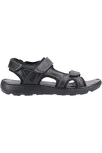 Load image into Gallery viewer, Mens Carter Leather Strap Sandal - Black