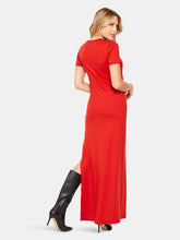 Load image into Gallery viewer, T-Shirt Maxi Side Slit Dress | Rust