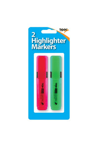 Tiger Stationery Highlighter (Pack of 2) (Red/Green) (One Size)