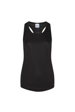 Load image into Gallery viewer, Womens/Ladies Girlie Smooth Workout Vest - Jet Black