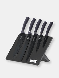 Berlinger Haus 6-Piece Knife Set w/ Magnetic Holder Carbon Pro Collection