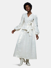 Load image into Gallery viewer, Eliza Skirt / Gold on Milk Linen
