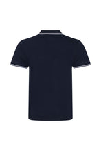 Load image into Gallery viewer, Mens Stretch Tipped Polo Shirt - Navy/White