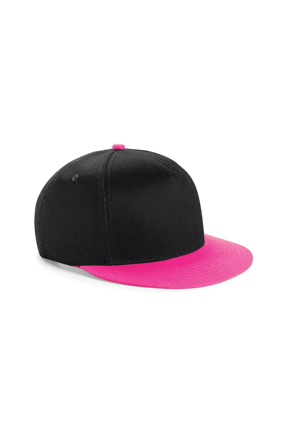 Youth Unisex Retro Snapback Cap - Black/ Fuchsia