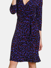 Load image into Gallery viewer, Perfect Wrap Dress - Wild Cat Orient Blue