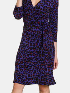 Perfect Wrap Dress - Wild Cat Orient Blue