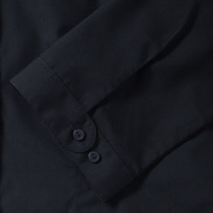 Russell Collection Ladies 3/4 Sleeve Poly-Cotton Easy Care Fitted Poplin Shirt (French Navy)