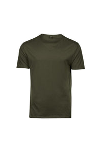 Tee Jays Mens Raw Edge Short Sleeve T-Shirt (Olive Green)