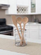 Load image into Gallery viewer, Chrome Plated Steel Cutlery Holder