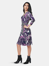 Load image into Gallery viewer, Banded Perfect Wrap Dress in Retro Floral