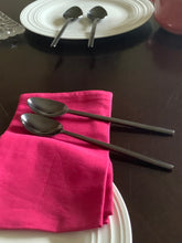 Load image into Gallery viewer, Vibhsa Black Silverware Flatware Dinner Spoon Set Of 6