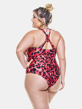 Load image into Gallery viewer, Padded Swimsuit with Crisscross Detailing in The Neckline in Savana Print