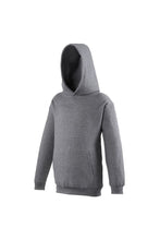 Load image into Gallery viewer, Awdis Kids Unisex Hooded Sweatshirt / Hoodie / Schoolwear (Charcoal)