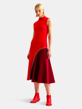 Load image into Gallery viewer, Asymmetric jersey A-line Dress