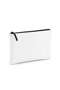 Bagbase Grab Zip Pocket Pouch Bag (Pack of 2) (White/Black)
