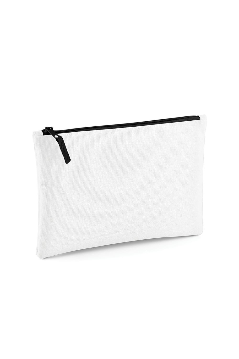 Bagbase Grab Zip Pocket Pouch Bag (Pack of 2) (White/Black)