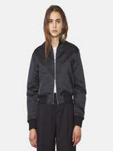 Load image into Gallery viewer, Florine Satin Bomber Jacket