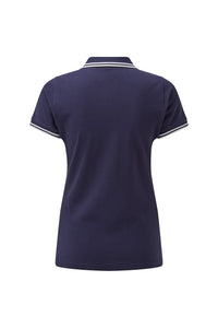 Asquith & Fox Womens/Ladies Classic Fit Tipped Polo (Navy/White)