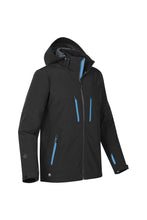 Load image into Gallery viewer, Stormtech Mens Patrol Softshell Jacket (Black/Electric Blue)