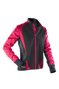 Spiro Womens/Ladies Freedom Softshell Sports/Training Jacket (Magenta/ Black)