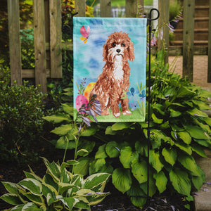 11 x 15 1/2 in. Polyester Easter Eggs Cavapoo Garden Flag 2-Sided 2-Ply