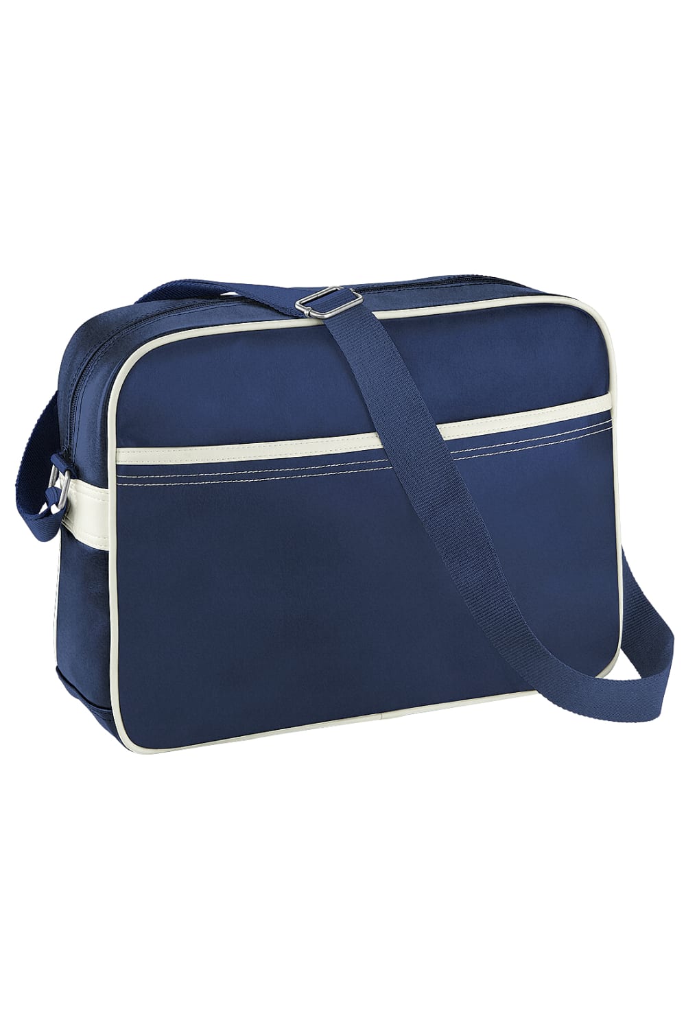 BagBase Original Airline Messenger Bag (12 Liters) (Pack of 2) (French Navy/ Off White) (One Size)