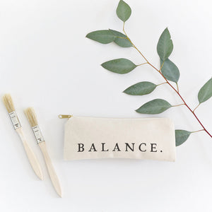 Balance Cotton Canvas Pencil Case and Travel Pouch