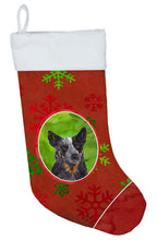 Load image into Gallery viewer, Australian Cattle Dog Red Green Snowflakes Christmas Christmas Stocking
