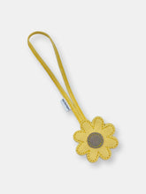 Load image into Gallery viewer, Butterscotch Moire And Galaxy Glitter Loop Through Flower Charm