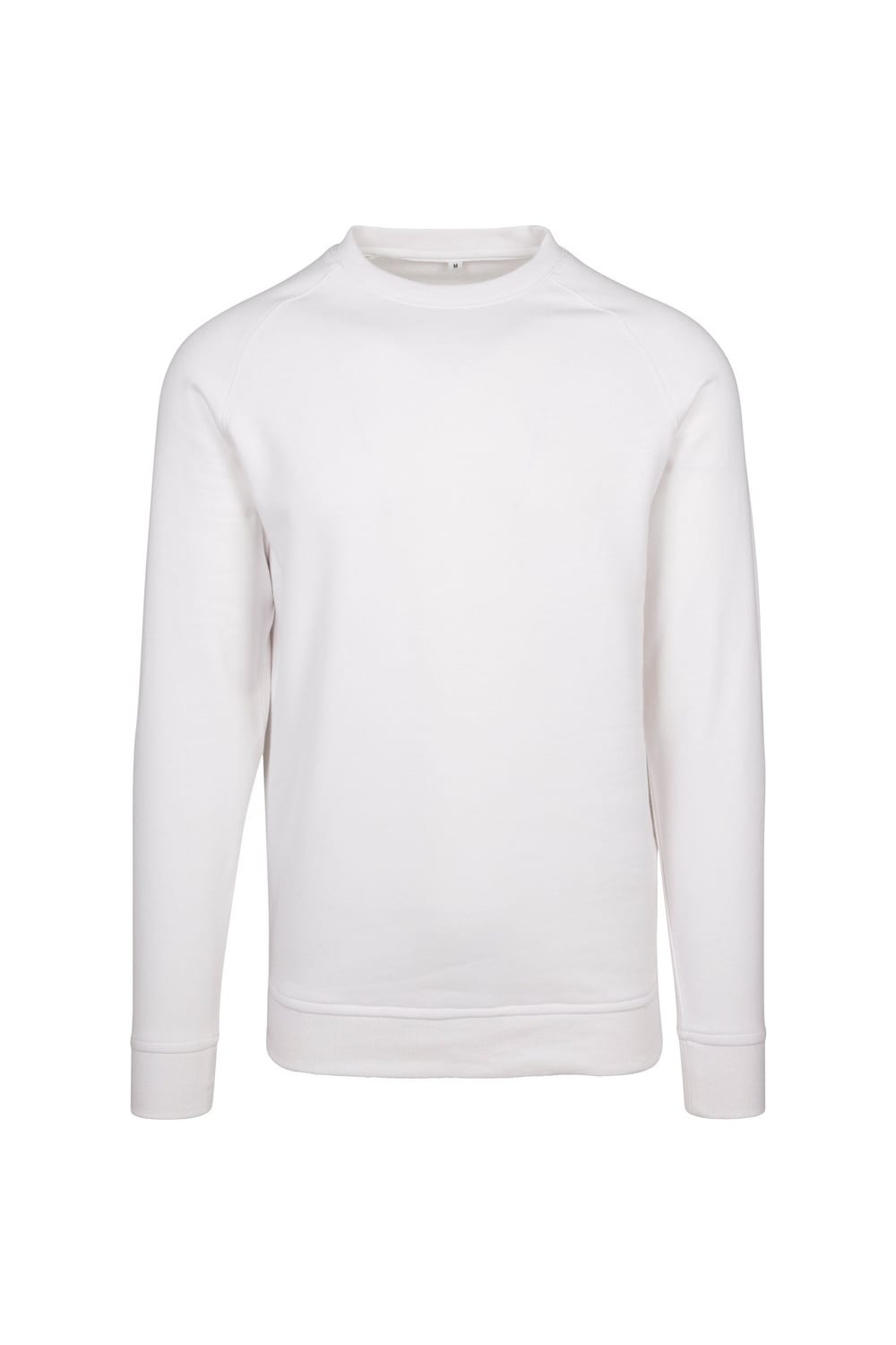 Build Your Brand Mens Raglan-Sleeved Crew Neck Sweat (White)