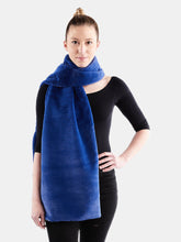 Load image into Gallery viewer, Graffiti and Blue Faux Fur Scarf