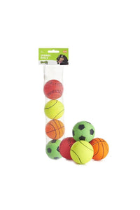 Sharples Sponge Dog Toy Balls (Multicolored) (4pk)