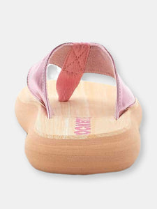 Womens/Ladies Spotlight Shimmy Slip-On Sandals (Pink)