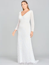 Load image into Gallery viewer, Lara 51072- Long Sleeve Beaded Gown