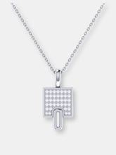 Load image into Gallery viewer, Sidewalk Square Diamond Pendant in Sterling Silver