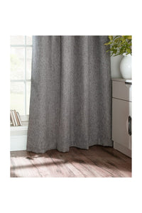 Furn Harrison Pencil Pleat Faux Wool Curtains (Pair) (Gray) (90x90in)