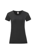 Load image into Gallery viewer, Fruit Of The Loom Womens/Ladies Iconic T-Shirt (Black)