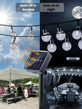 Load image into Gallery viewer, 19.7&quot; 40 LED Solar Water Droplet Crystal Ball Fairy String Light 8 Modes