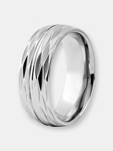 Load image into Gallery viewer, Men&#39;s Titanium Polished Honeycomb Texture Ring